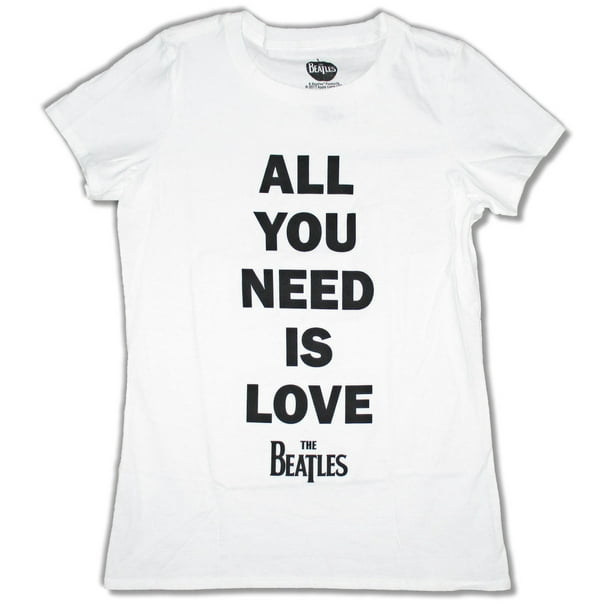 THE BEATLES ALL YOU NEED IS LOVE GIRLS JUNIORS GREY CREW SWEATSHIRT NEW OFFICIAL 